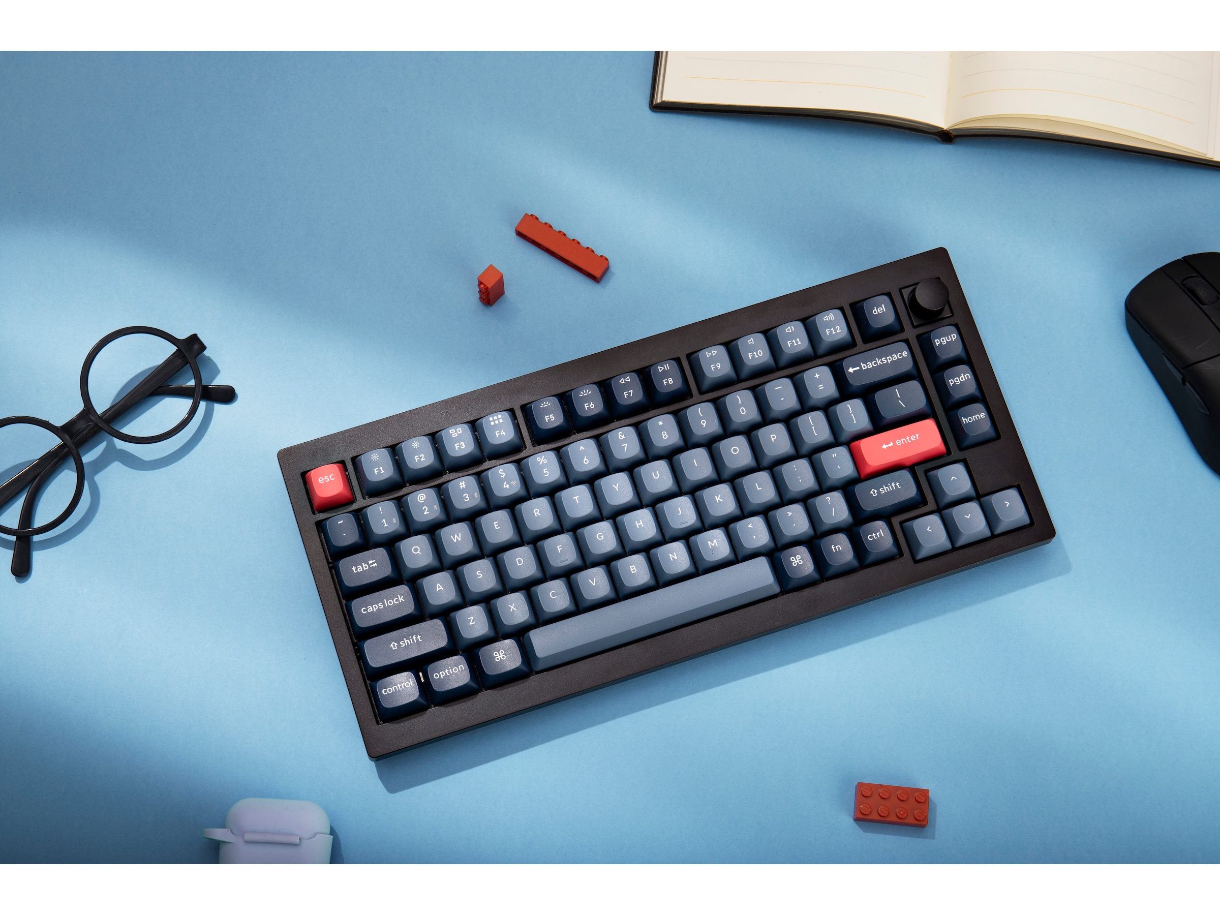 Keychron V1 MAX Gateron Jupiter Red trådløst gamingtastatur Gamingkeyboard