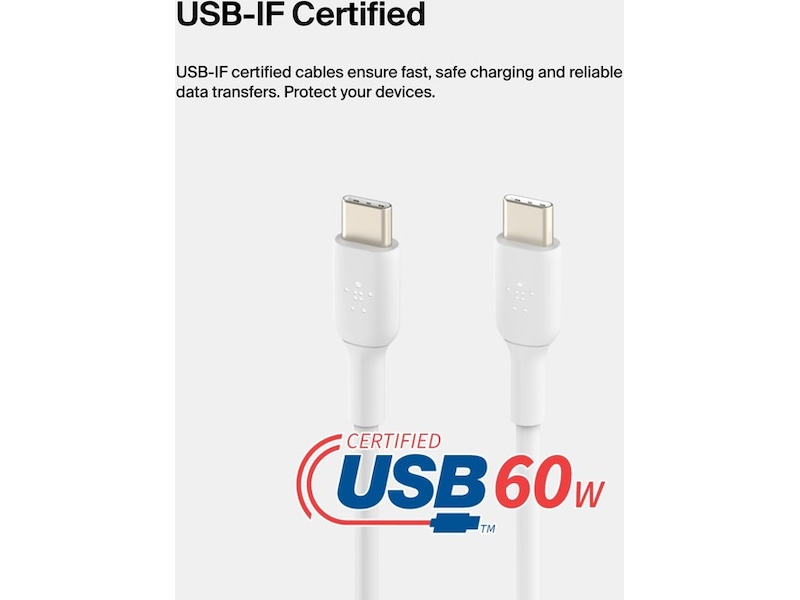 Belkin USB-C kabel 2m (hvid) USB-kabler