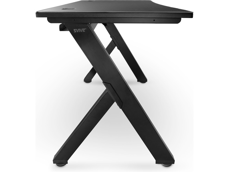 Svive Cygnus Gaming desk mat sort med grå sømme Gamingdesk