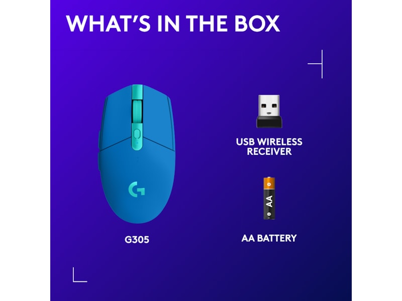 Logitech G305 LIGHTSPEED Trådløs Gamingmus (blå) Gamingmus