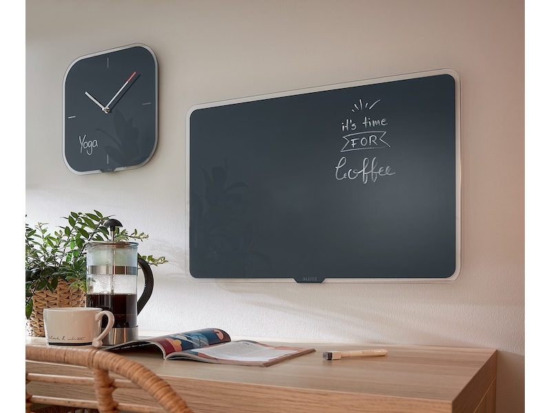 Leitz Cosy Glastavle - magnetisk whiteboardtavle 60x40 cm - fløjlsgrå Whiteboards
