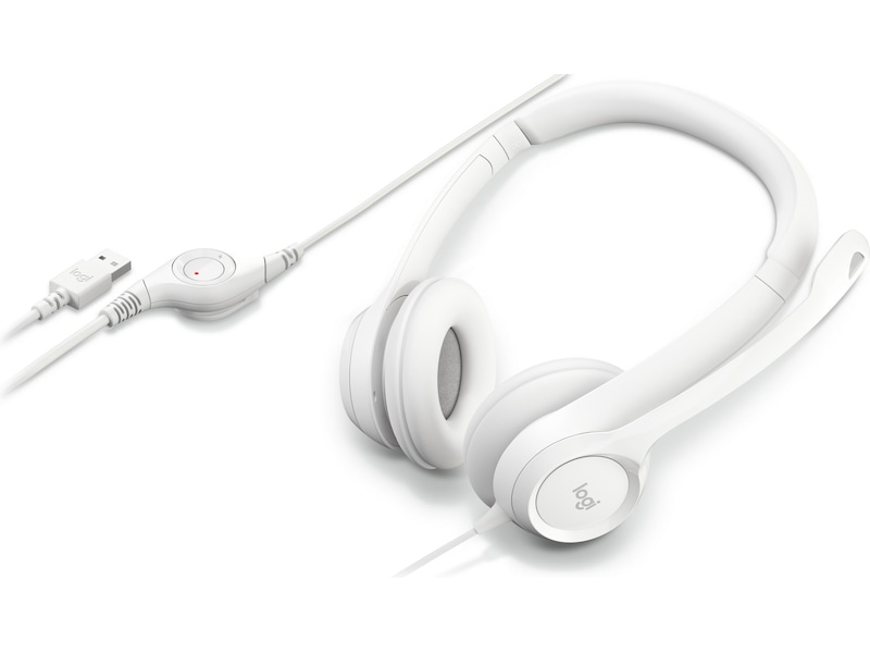 Logitech H390 USB PC headset (råhvid) Headset