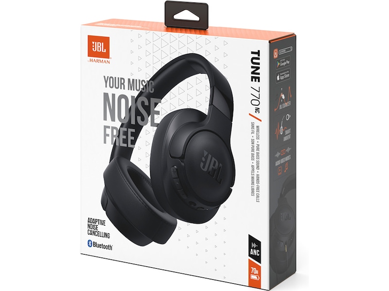 JBL Tune 770NC ANC Trådløse høretelefoner, Over-Ear (sort) Høretelefoner