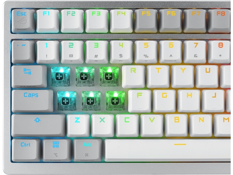 ASUS ROG Azoth Trådløs DIY Gamingtastatur (hvid) Gamingkeyboard