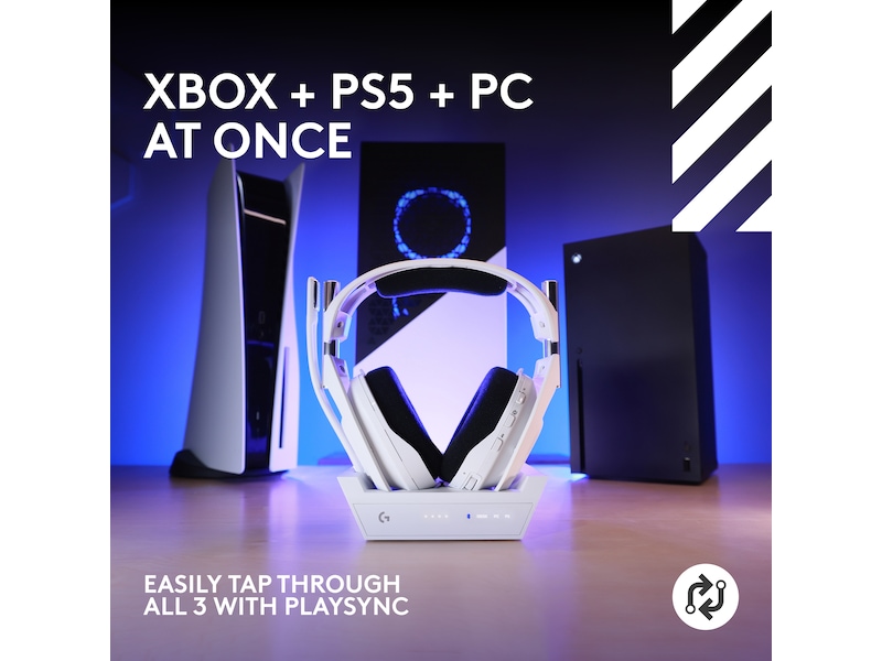 Astro A50 X LIGHTSPEED Trådløst Gaming headset + basestation (hvid) Gamingheadset