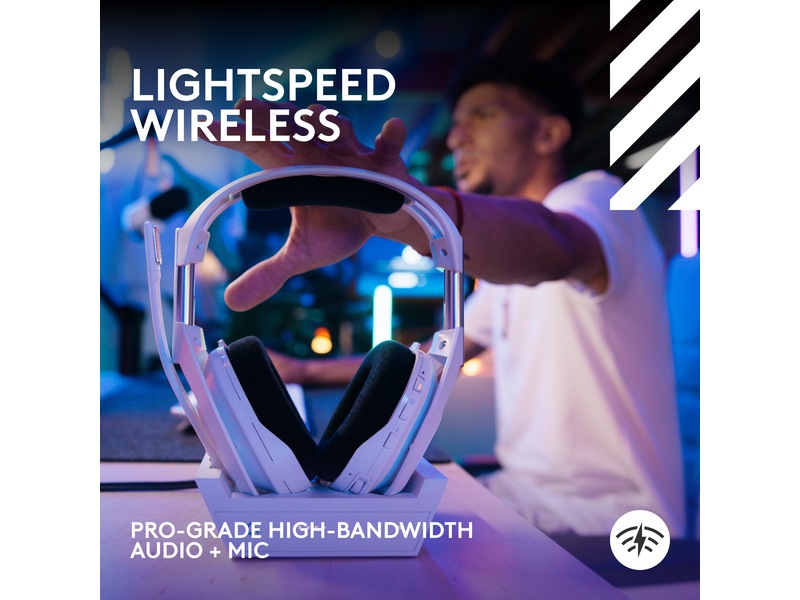 Astro A50 X LIGHTSPEED Trådløst Gaming headset + basestation (hvid) Gamingheadset