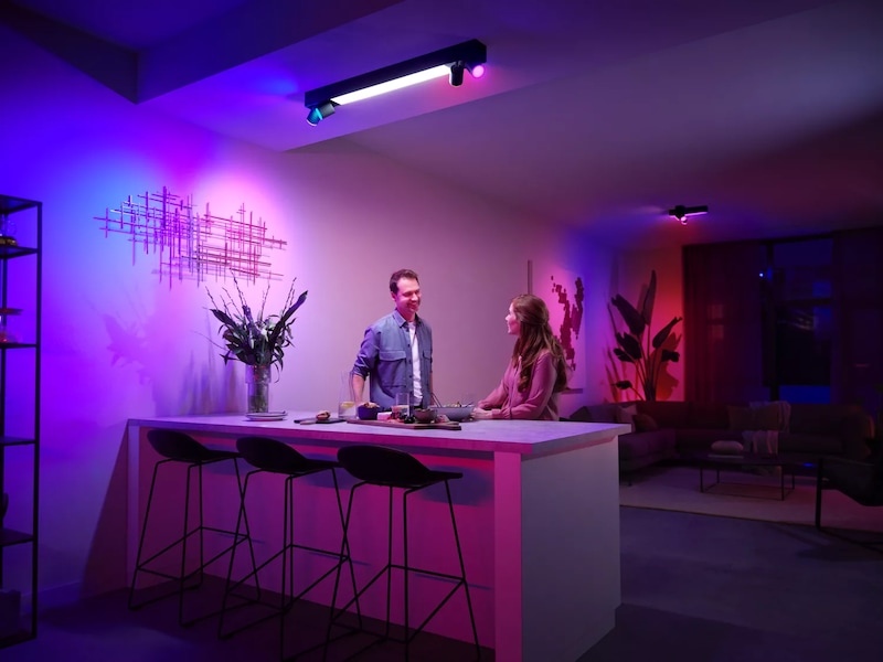 Philips Hue Centris loftslampe med 4 spots (sort) Loftlampe