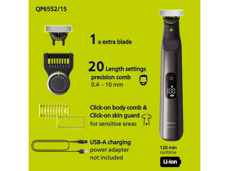 Philips OneBlade Pro QP6552/15 Face & Body Barbermaskine