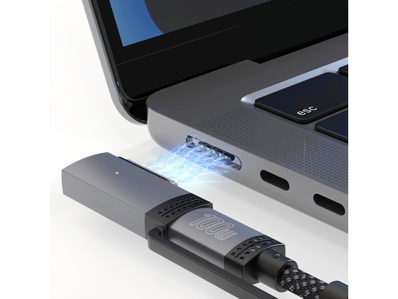 4smarts MagSafe 3 Adapter og USB-C kabel 2m (sort) USB-kabler