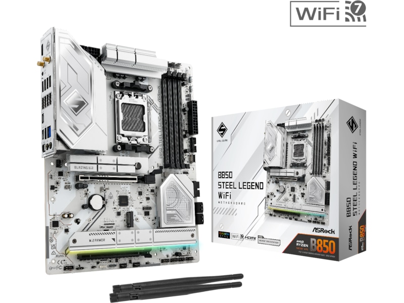 ASRock B850 Steel Legend WiFi Bundkort AMD Socket