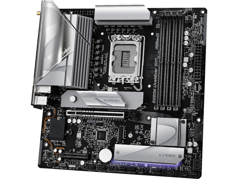 ASRock B860M LiveMixer WiFi Bundkort Intel Socket