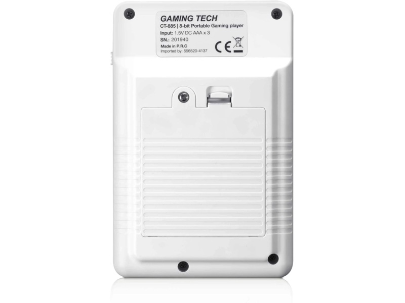 Gaming Tech CT-885 8-bit bærbar spillekonsol (hvid) Håndholdte spillekonsoller