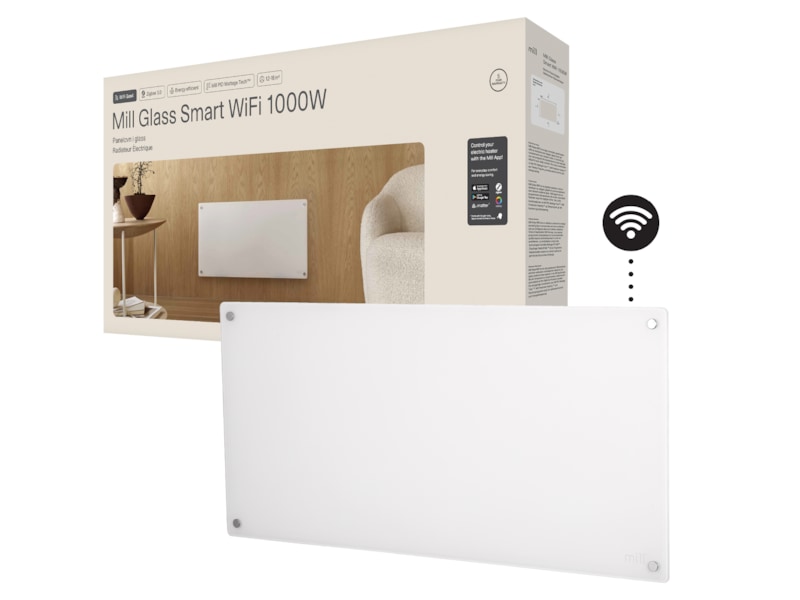 Mill Glass Smart WiFi Gen 4 panelvarmer 1000W Varmepaneler