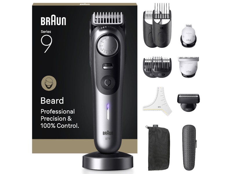 Braun Series 9 skægtrimmer (krom) Barbermaskine