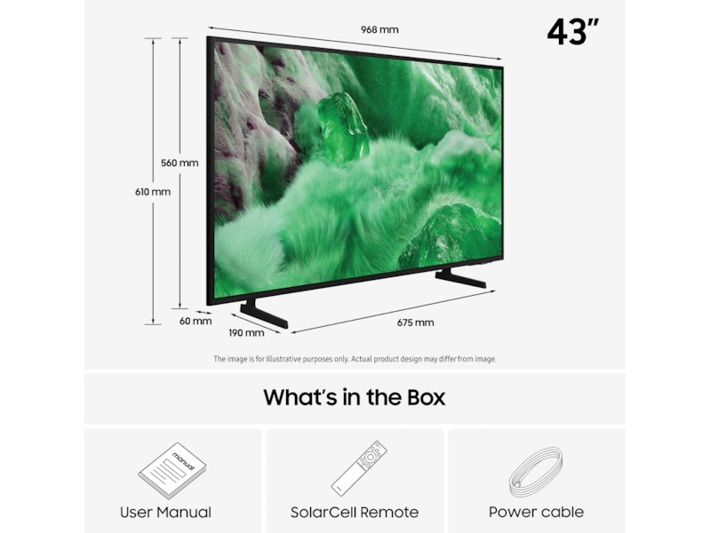 Samsung 43" Q7F2 QLED 4K Smart TV (2025) 20 - 49 tommer TV