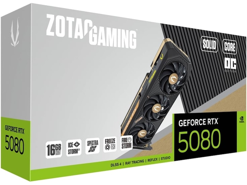 Zotac Gaming GeForce RTX 5080 Solid Core OC Grafikkort