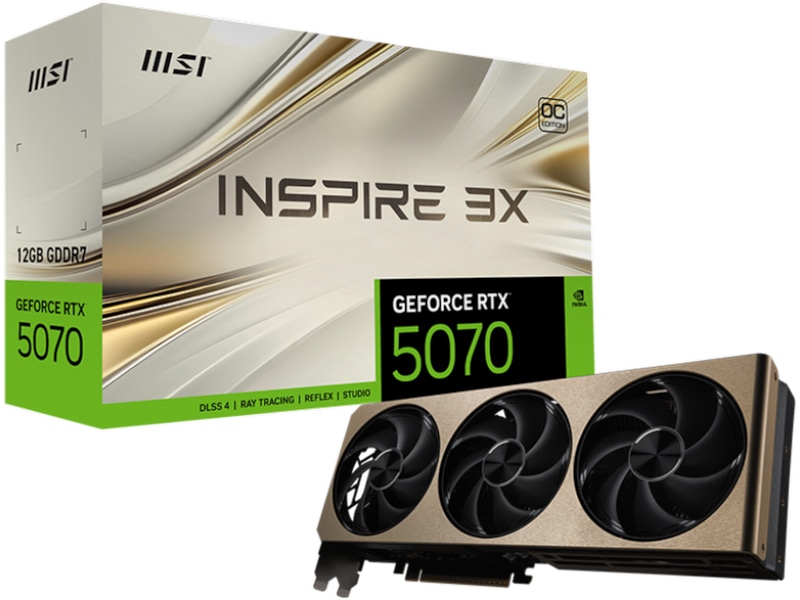 MSI GeForce RTX 5070 INSPIRE 3X OC Grafikkort