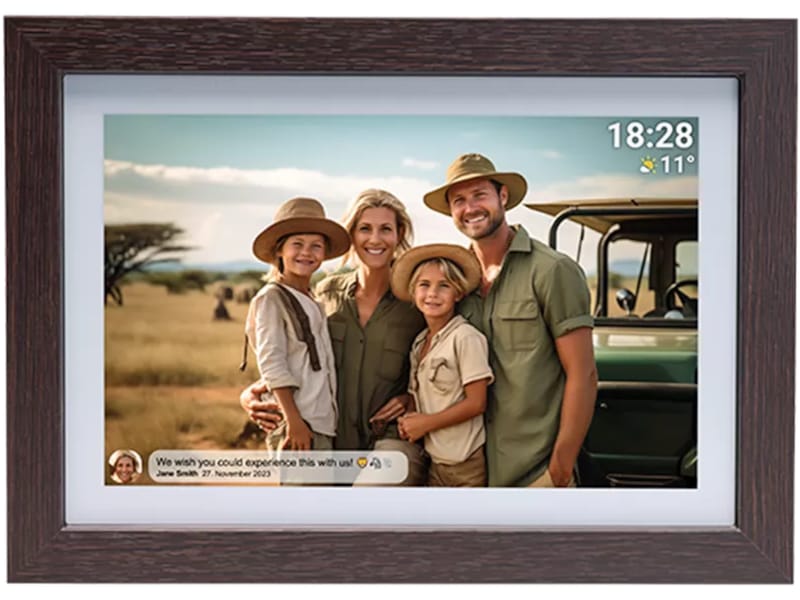 Denver PFF-1042DW 10,1" digital fotoramme (mørk eg) TV-rammer & tilbehør