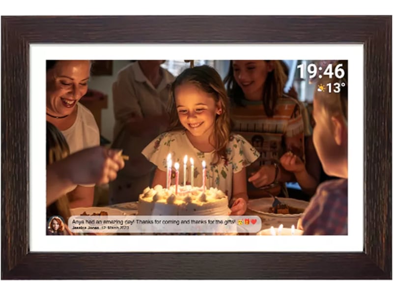 Denver PFF-1543DW 15,6" digital fotoramme (mørk eg) TV-rammer & tilbehør