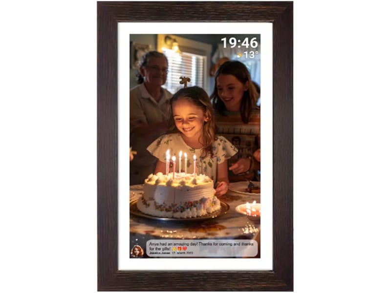 Denver PFF-1543DW 15,6" digital fotoramme (mørk eg) TV-rammer & tilbehør