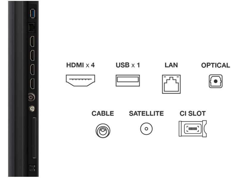 TCL 85" Q7C 4K QD-Mini LED Google TV Over 80 tommer TV
