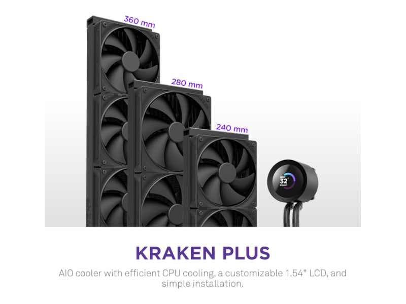 NZXT Kraken Plus 360 Køler (sort) CPU - Vandkøling
