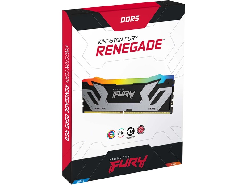 Kingston FURY Renegade DDR5 RGB 8400MHz 24GB (sort) Hukommelse (RAM)