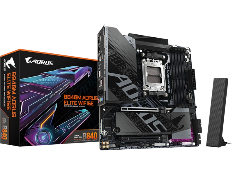 Gigabyte B840M AORUS ELITE WIFI6E Bundkort AMD Socket