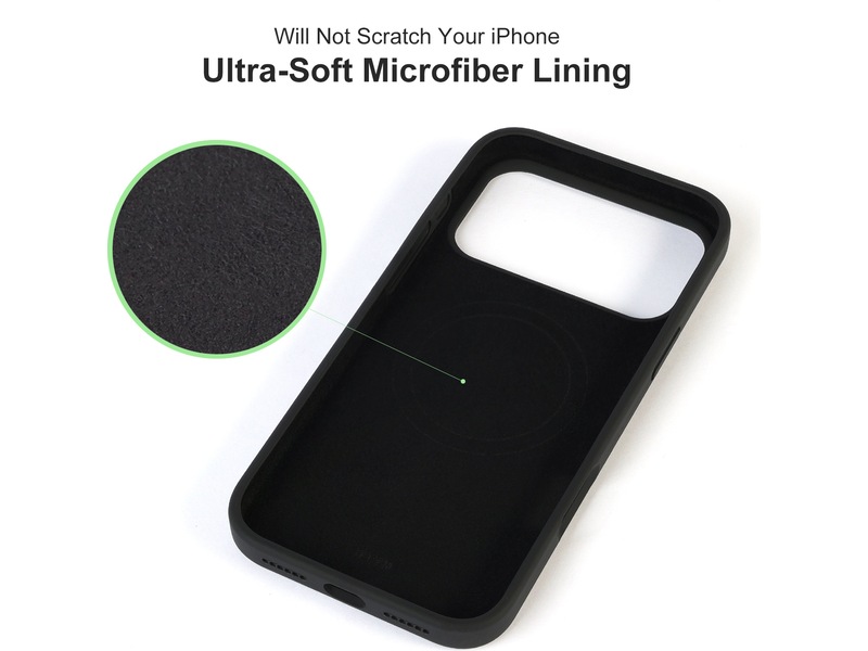 iiglo iPhone 17 Pro Max Magnetic Silikone cover (sort) Mobilcover