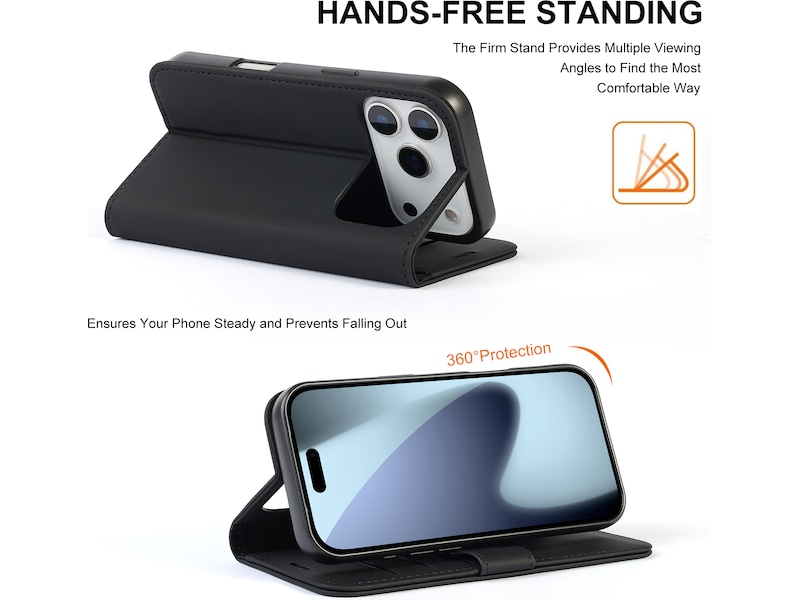 iiglo iPhone 17 Pro Wallet Cover (sort) Mobilcover