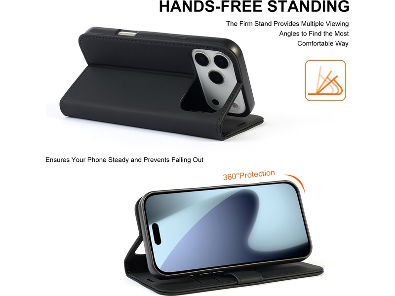 iiglo iPhone 17 Pro Max Wallet Cover (sort) Mobilcover