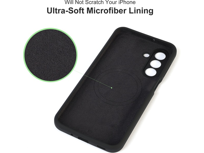 iiglo Galaxy A17 Magnetic Silikone cover (sort) Mobilcover