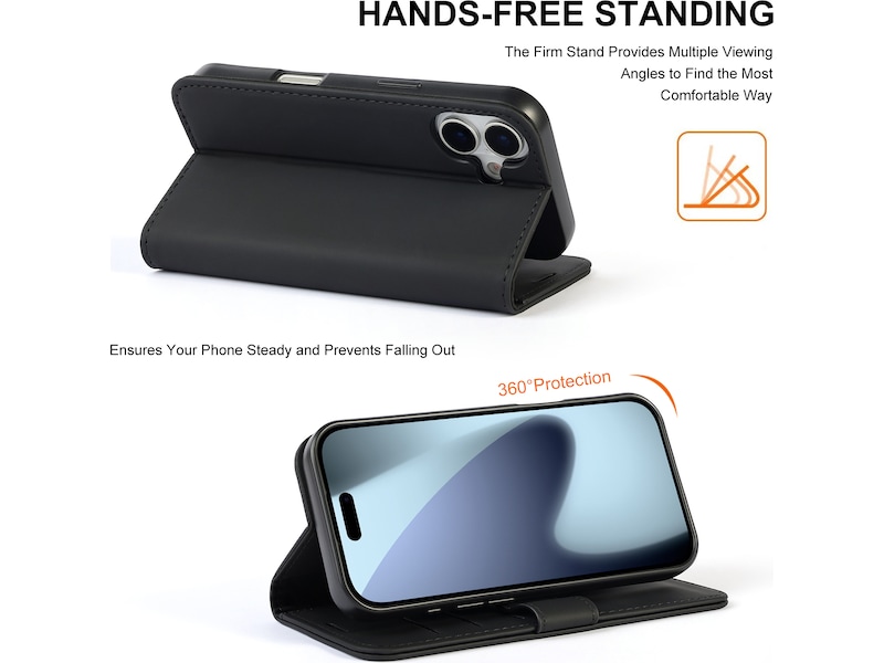 iiglo iPhone 17 Wallet Cover (sort) Mobilcover