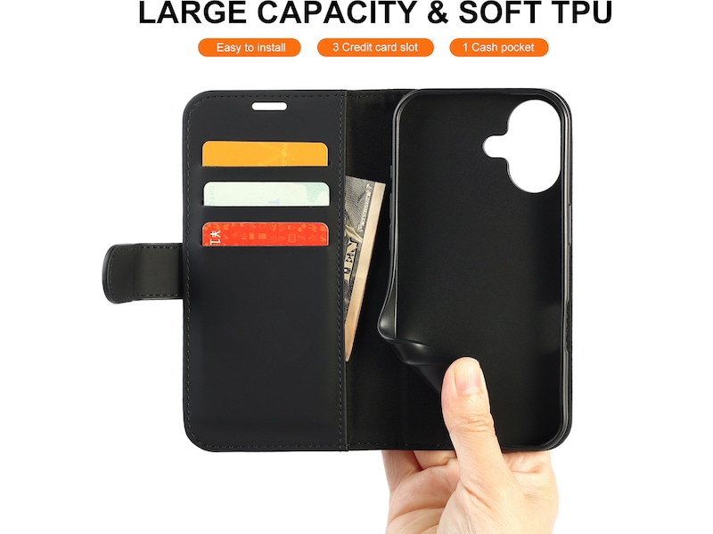iiglo iPhone 17 Wallet Cover (sort) Mobilcover