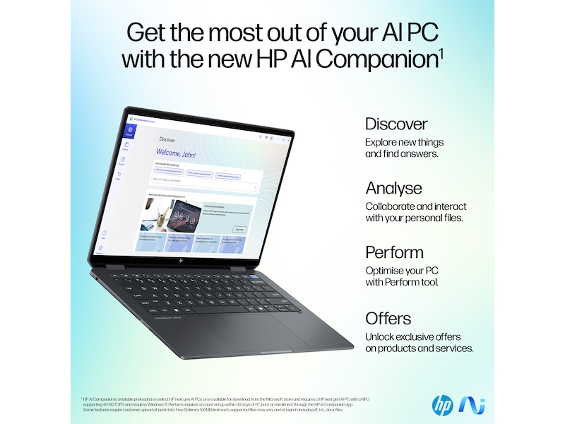 HP OmniBook Ultra Flip AI PC 14-fh0093no 14" 3K OLED Touch PC - Bærbar / laptop