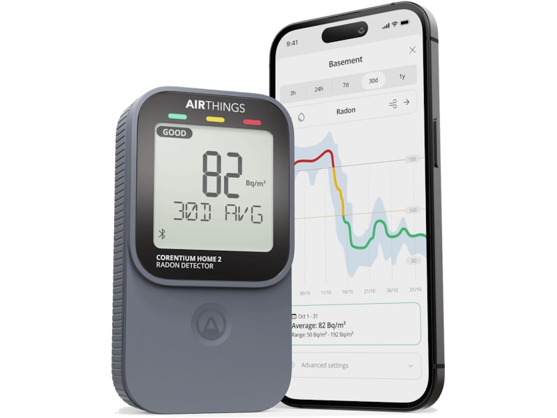Airthings Corentium Home 2 Radonmåler Sensorer