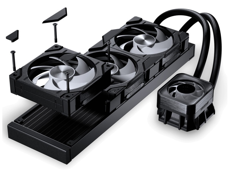 Phanteks Glacier One 360D30 X2 DRGB AIO Køler (sort) CPU - Vandkøling