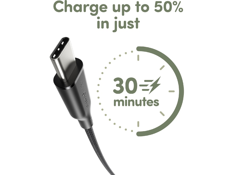 PanzerGlass Racing 240W USB-C kabel, 2m (sort) USB-kabler