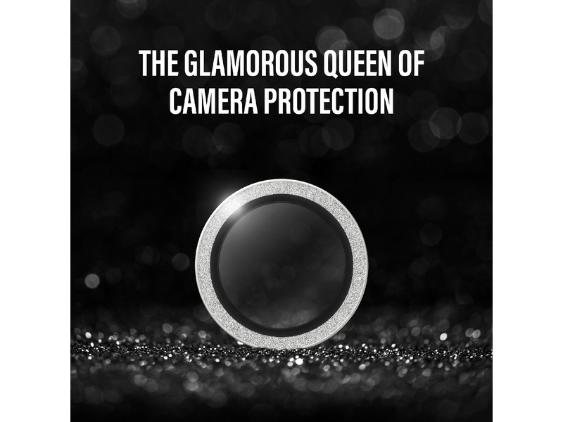 PanzerGlass iPhone 17 Pro / 17 Pro Max / 16 Pro / 16 Pro Max Hoops Linsebeskytter (glitter silver) Skærmbeskyttelse mobiltelefon