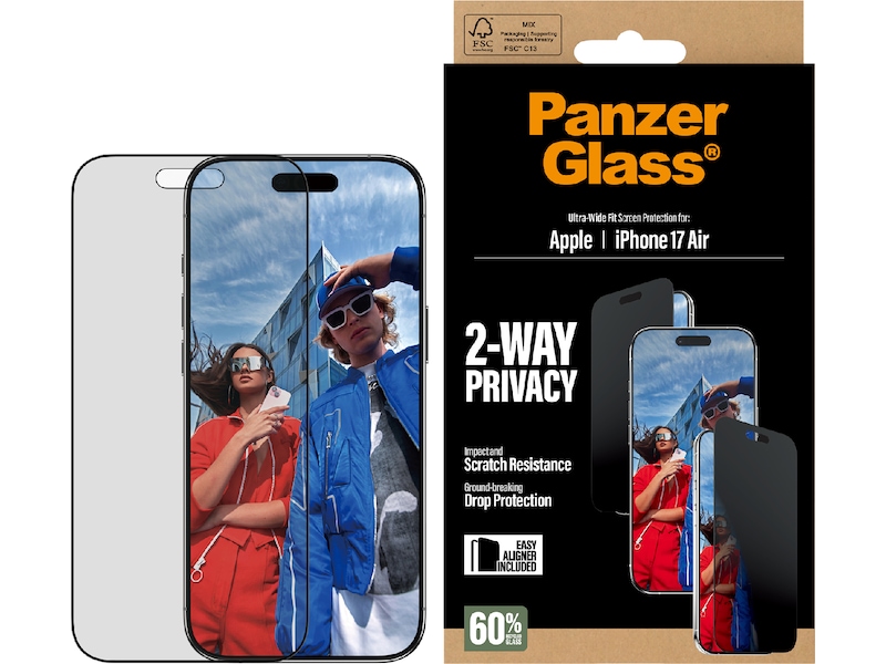 PanzerGlass iPhone Air 2-Way Privacy Skærmbeskytter Skærmbeskyttelse mobiltelefon