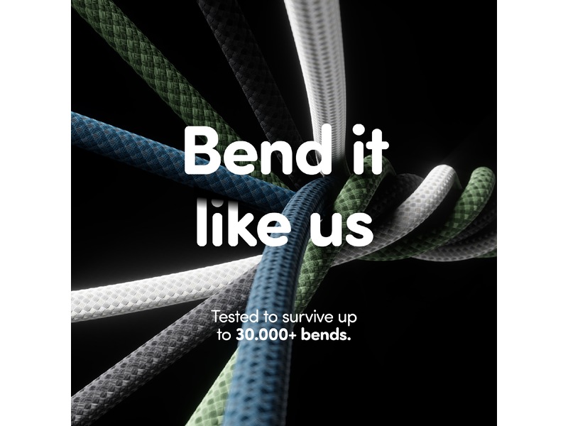 PanzerGlass Racing 60W USB-C kabel, 1,2m (sort) USB-kabler