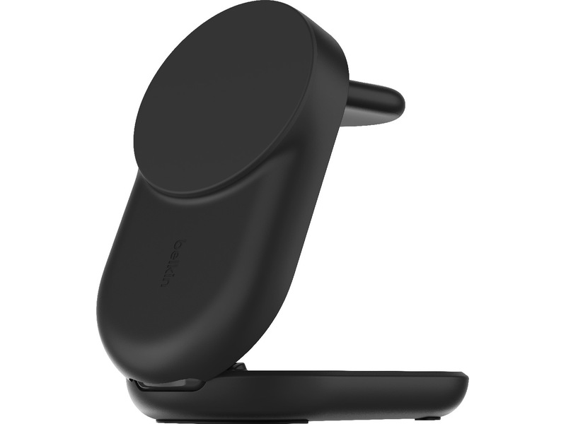 Belkin UltraCharge 3-i-1 Qi2 trådløs oplader (sort) Trådløs oplader