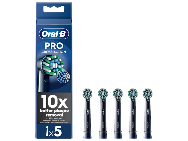 Oral-B Pro Cross Action Black Børstehoveder (5 stk) Tandbørstehoveder