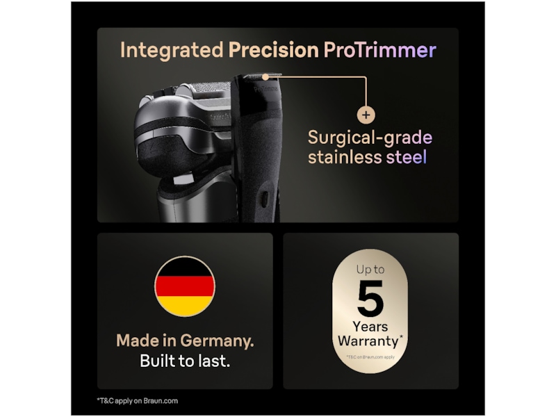 Elektrisk Braun Series 9 PRO+-barbermaskine 9675CC Barbermaskine