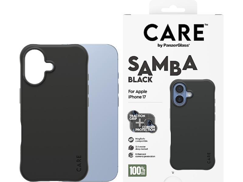 PanzerGlass CARE iPhone 17 Samba Hardcase cover (sort) Mobilcover