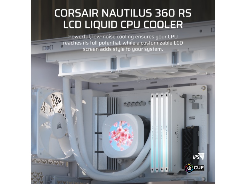 Corsair Nautilus 360 RS LCD Køler (hvidt) CPU - Vandkøling