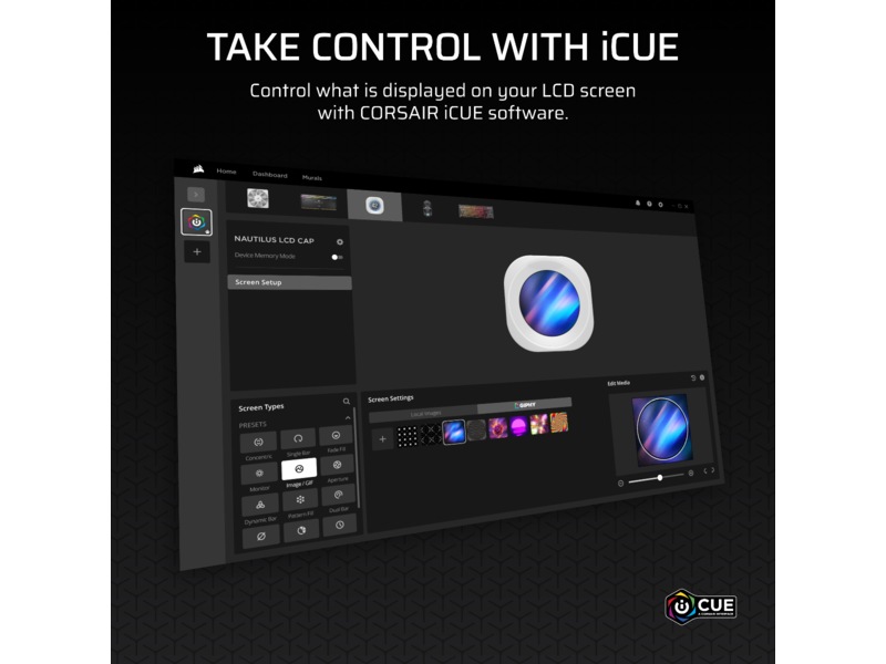 Corsair Nautilus 360 RS LCD Køler (hvidt) CPU - Vandkøling