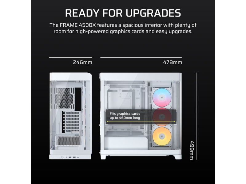 Corsair FRAME 4500X RS-R ARGB Mid Tower (hvidt) Midi Tower