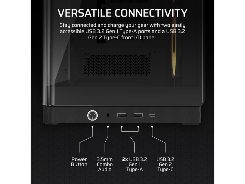 Corsair FRAME 4500X RS-R ARGB Mid Tower (sort) Midi Tower