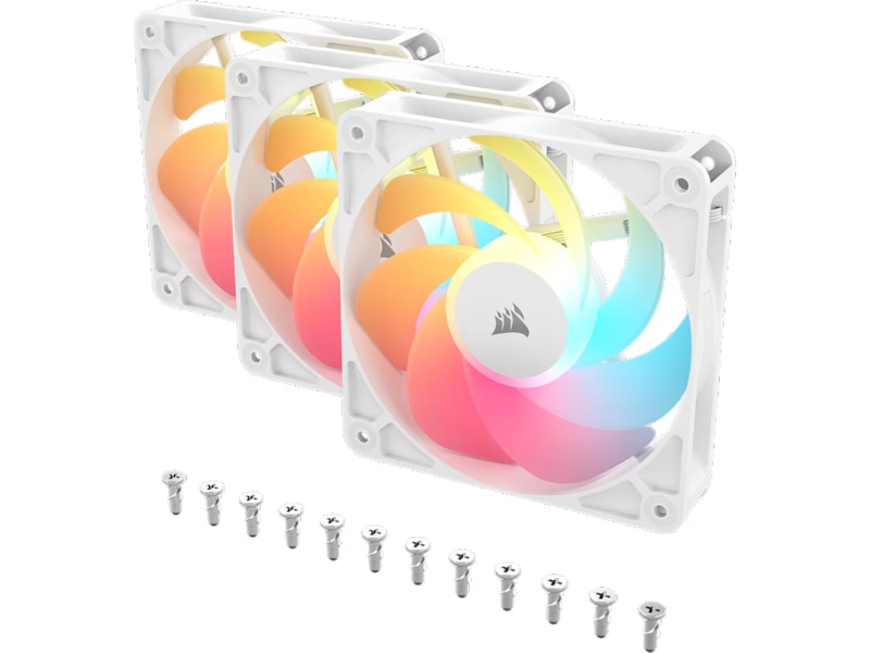 Corsair RS120-R ARGB PWM Reverse Ventilator 3pk (hvidt) Blæsere